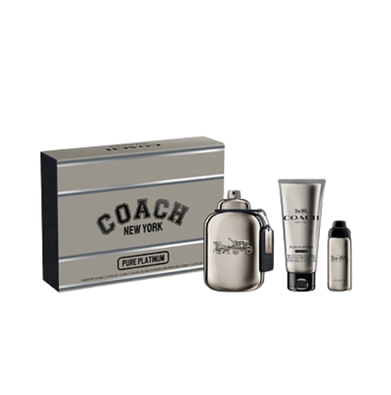 Coach Pure Platinum 3.3 + 15 ML + 3.3 Shower Gel