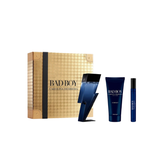 Bad Boy Cobalt By Carolina Herrera 3.4 EDP + Shower Gel + Mini