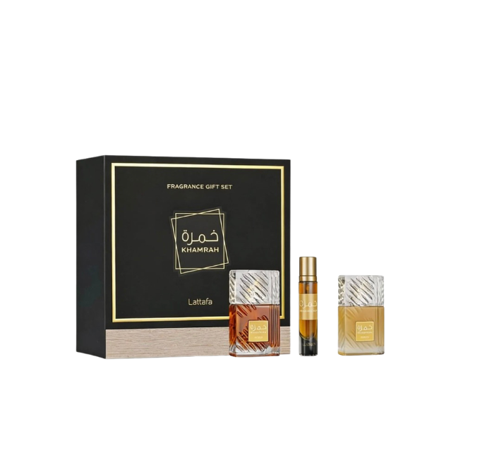 Khamrah By Lattafa 3.4 + 12 ML Travel Size + 50 ML Hair Mist