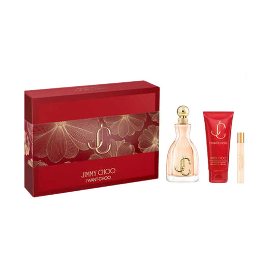 I Want Choo By Jimmy Choo  3.4 EDP + 3.4 Body Lotion + Mini