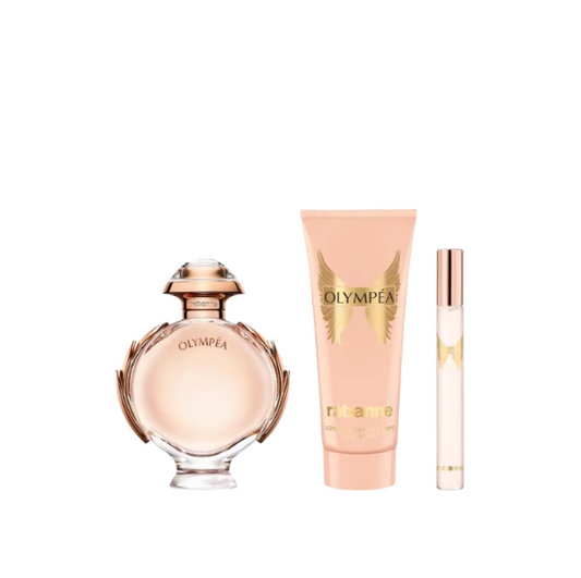 Olympia By Paco Rabanne 2.7 OZ + Body Lotion + Mini