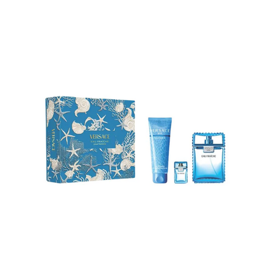 Man Fraiche By Versace Gift Set 3.4 EDT + Shower Gel + Mini