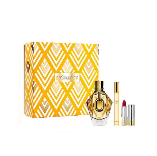 Million Gold By Paco Rabanne 3.0 EDP + 10 ML Mini + Lipstick